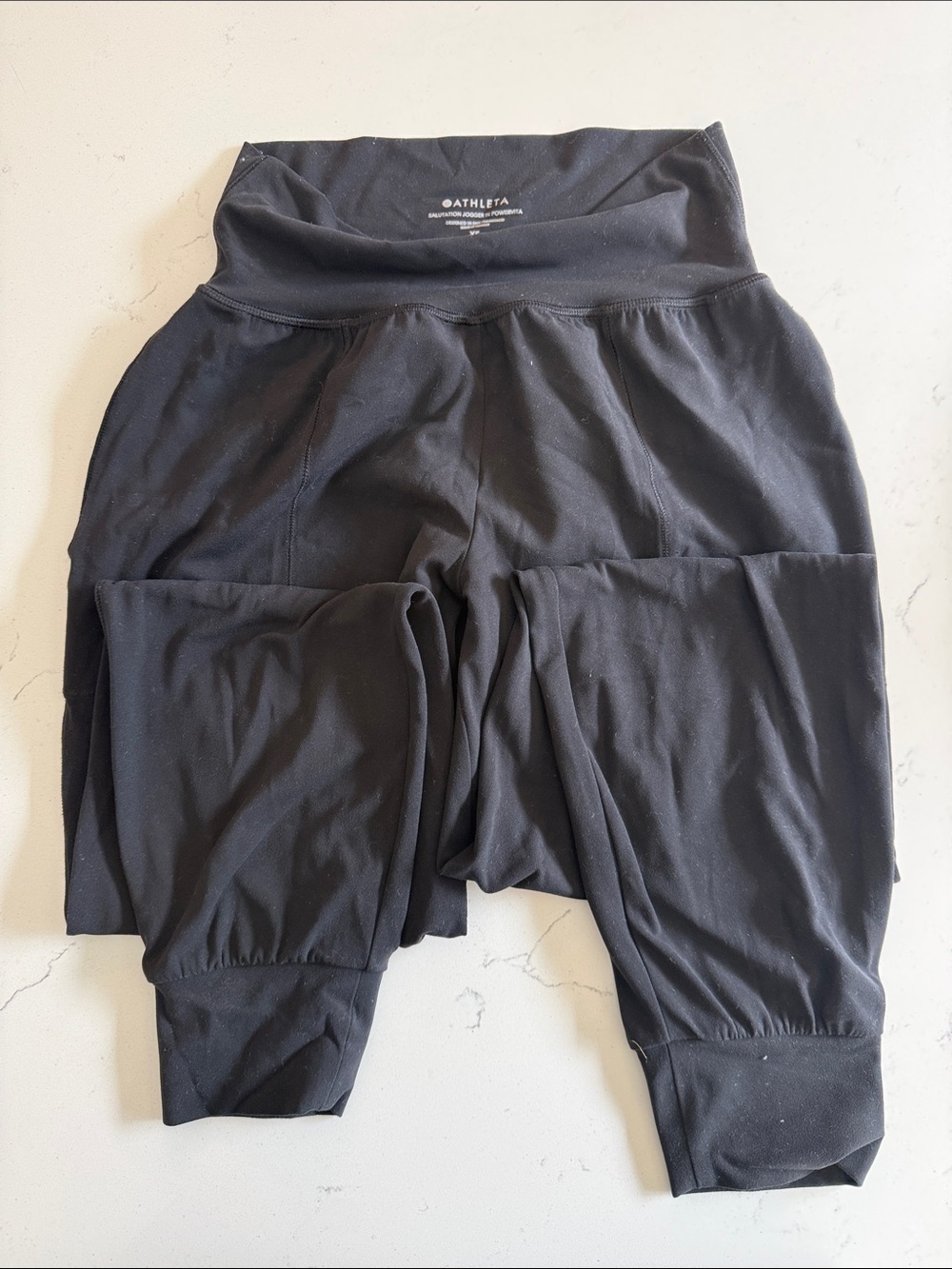 Athleta Black Capri Leggings with High Waist
